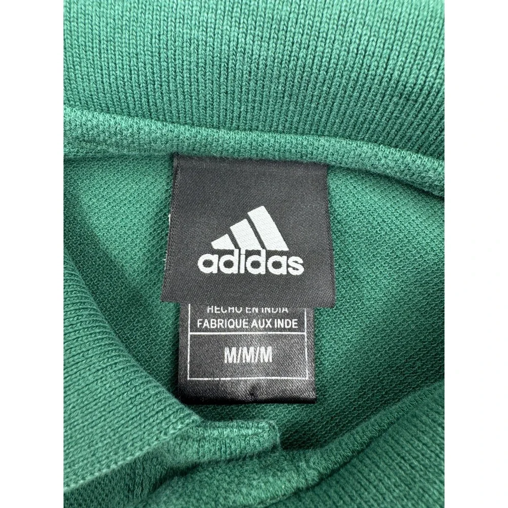 Adidas Mens M Miami Hurricanes NCAA Polo Shirt Green Cotton Retro Football